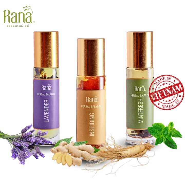Dầu Bi Lăn Thảo Mộc RANA 10ml|Tùy Chọn Mùi_Dầu Lăn Thảo Dược kết hợp Thảo Mộc Thiên Nhiên_HHƯƠNG THƠM TỰ NHIÊN