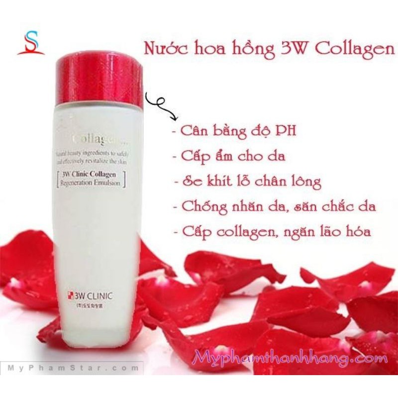 Nước hoa hồng collagen 3w clinic Regeneration Softener đỏ Mĩ Phẩm Gía Sỉ 89