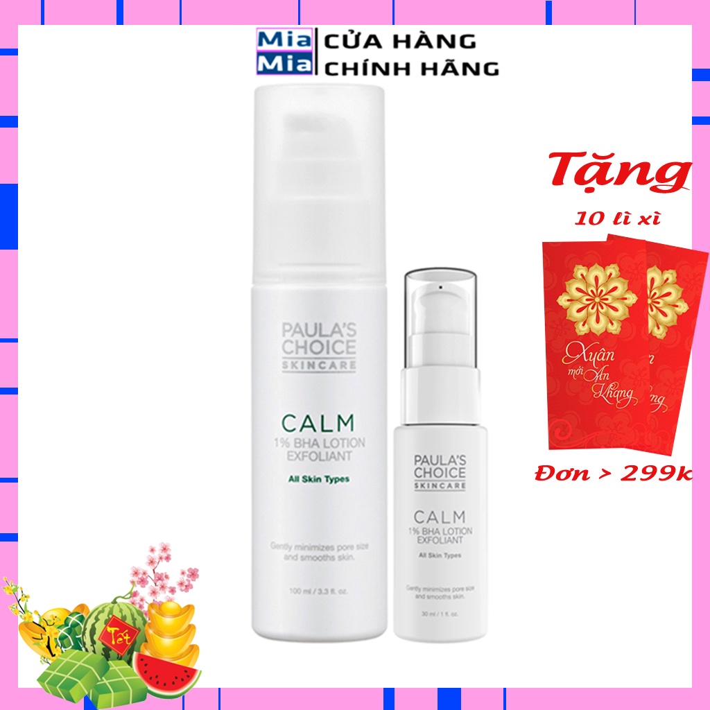 Tẩy Tế Bào Chết 1% BHA Paula Choice Tẩy Da Chết Paula's Choice 1% BHA Calm Redness Relief Lotion Exfoliant Chống Lão Hóa