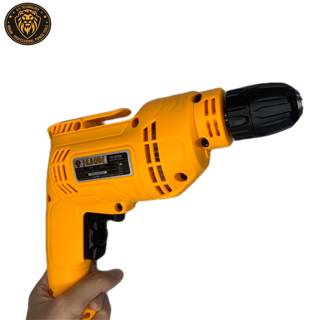 Máy Khoan Điện 10Ly HUKAN ID-550 Có Đảo Chiều, Điều Chỉnh Tốc Độ