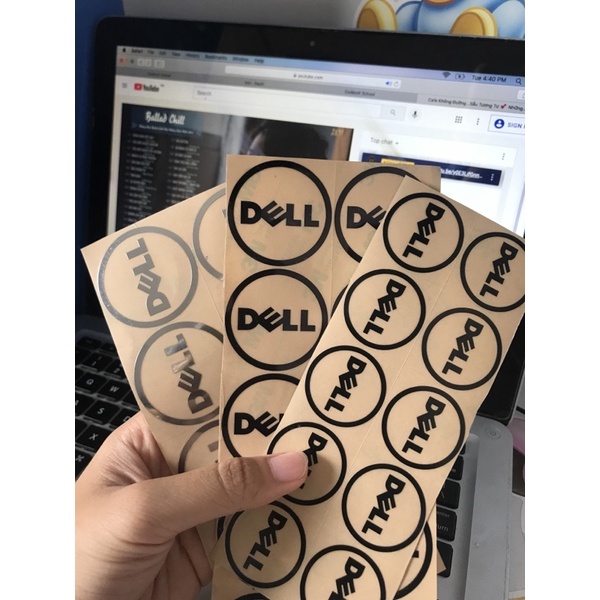 Tem laptop Dell đen trung (14 inch) - Logo laptop Dell đen trung 14 inch | BigBuy360 - bigbuy360.vn