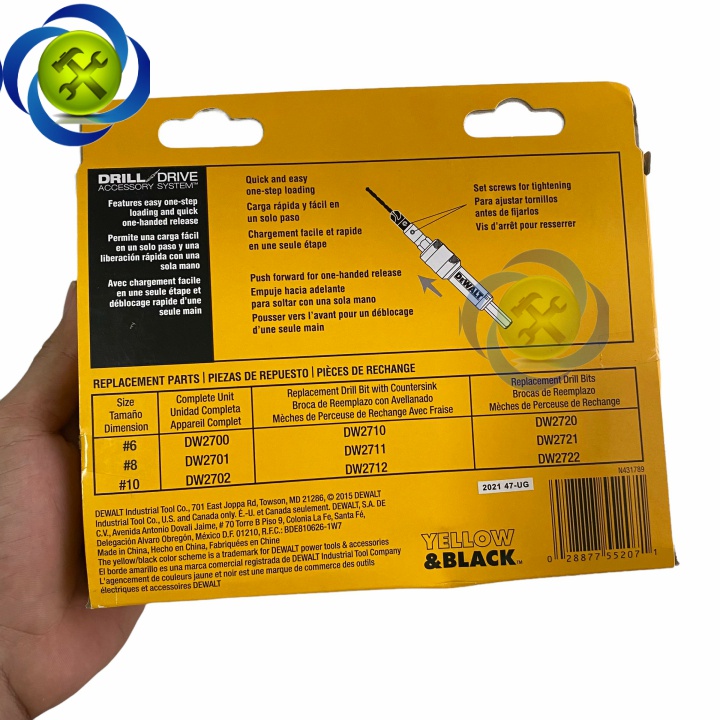 Bộ mũi khoan và đầu hít nam châm 12 chi tiết DeWalt DW2735P