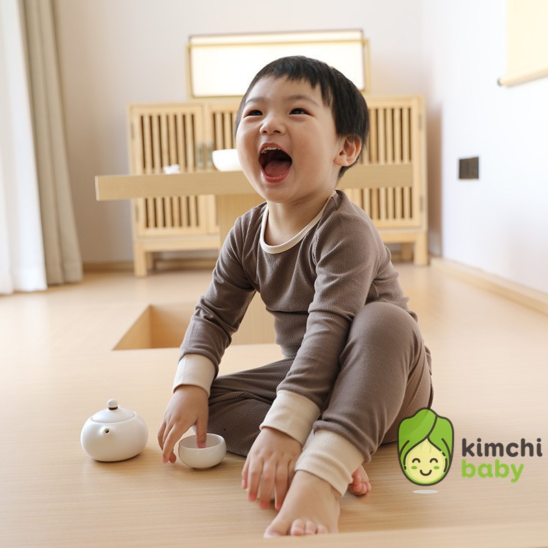 Bộ Dài Tay Minky Mom Cạp Cao Len Gân Phối Cổ Chính Hãng Cho Bé Trai Bé Gái Đóng Túi Zip MKM24