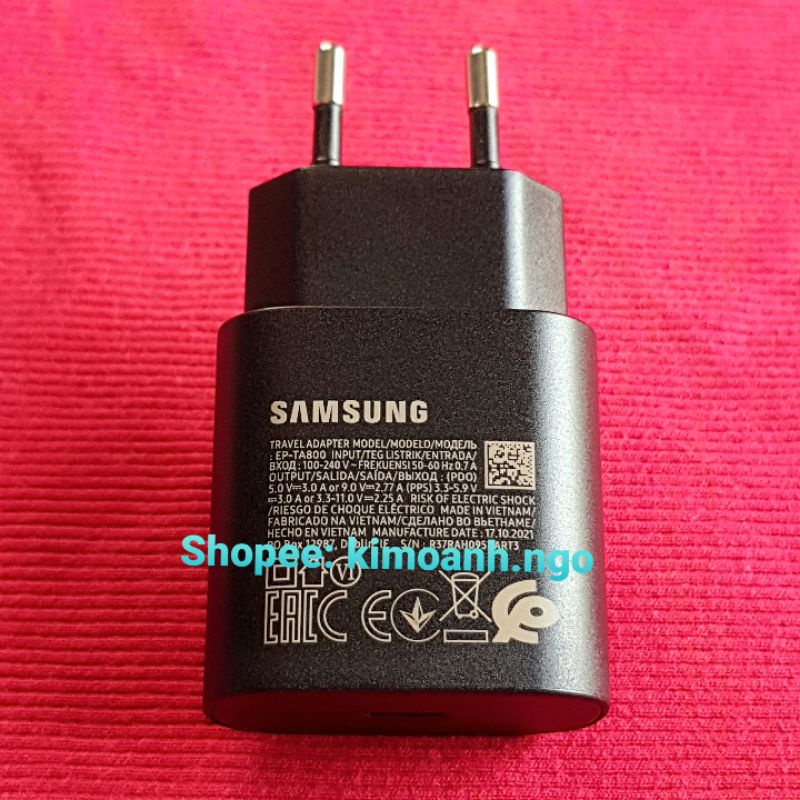 Củ Sạc Nhanh 25W SAMSUNG A05 A05s A23 A24 A33 A34 A53 A54 A73, M23 M33 M34 M53... New Seal.