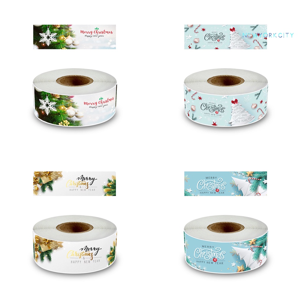 Set 120 Nhãn Dán Tự Dính Nhiều Họa Tiết Màu Sắc Tươi Sáng Trang Trí Giáng Sinh