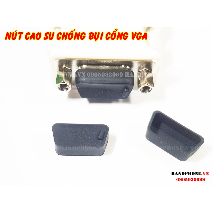 Nút cao su chống bụi, chống nước cho cổng VGA máy tính, Máy chiếu, Laptop, các thiết bị điện tử khác