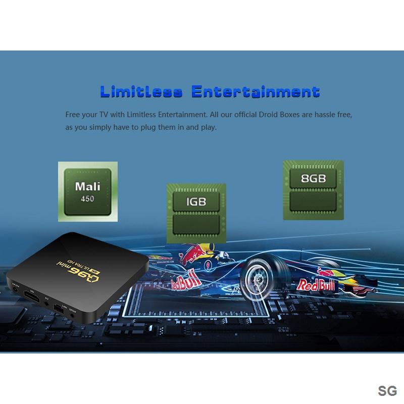 Đầu TV box Q96 Mini HD 16 + 256gb 4K Ultra HD WiFi 2.4G Android 10.1 KèM Phụ KiệN