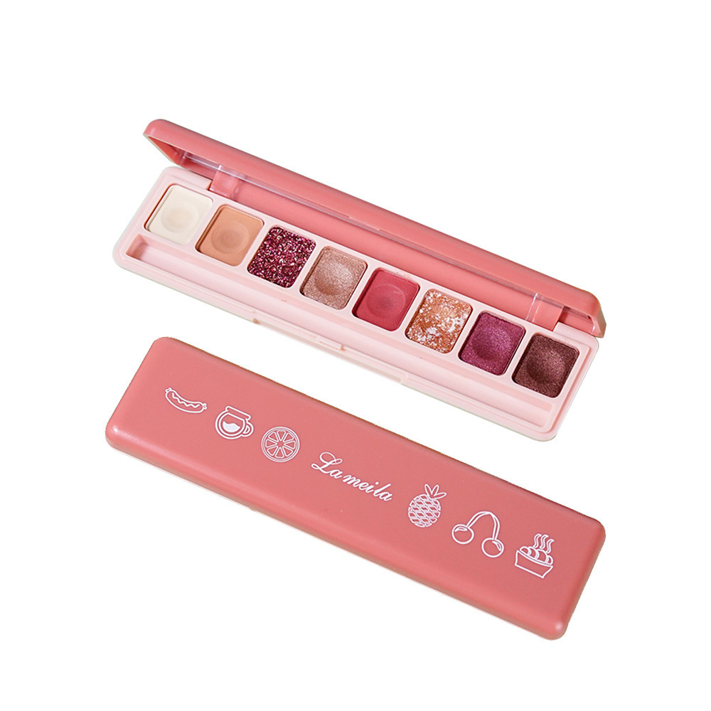 Lameila Horse Karon Bàn phím Finger Eye Shadow Tấm 8 Màu Matte Pearl Flash Trái đất Màu cao Gloss Bean Mud Mắt Trang điểm | BigBuy360 - bigbuy360.vn