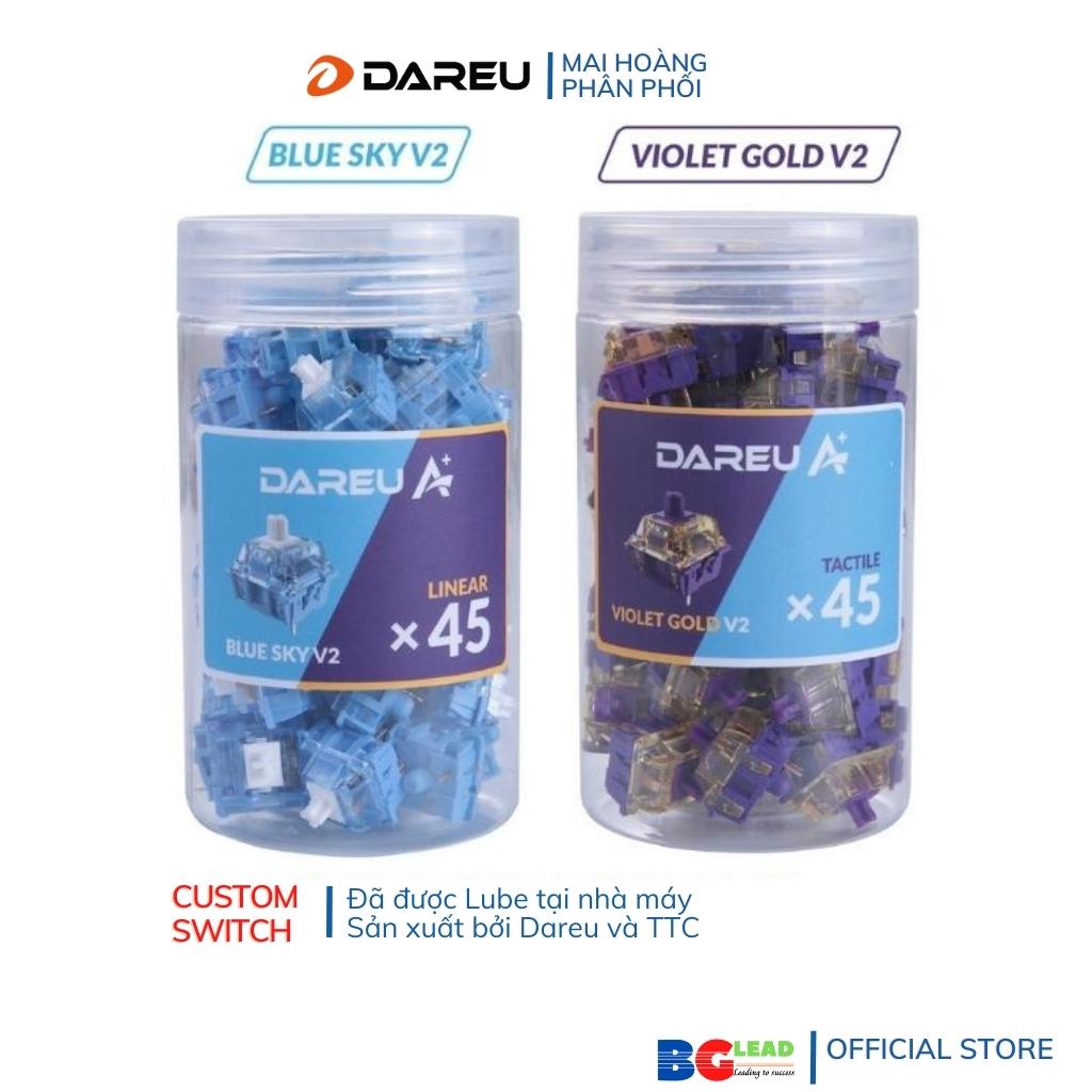 Switch thay nóng cho bàn phím cơ DAREU customized & pre-lubed switchs VIOLET GOLD| BLUE SKY - Mai Hoàng PP