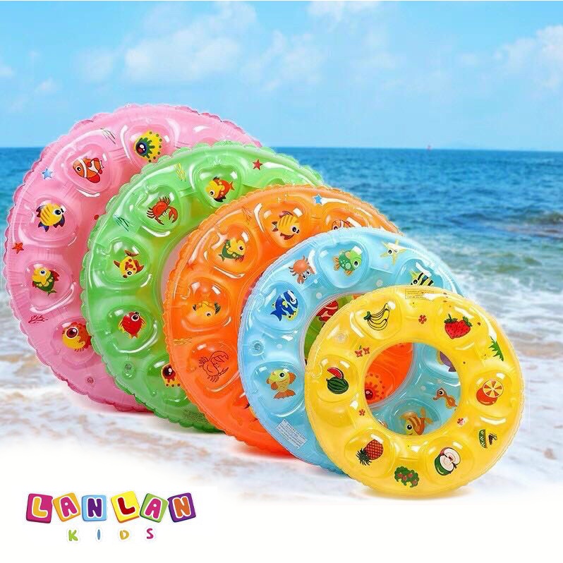 Phao bơi tròn 2 lớp chất dày dặn cho bé tập bơi đủ size LANLAN KIDS