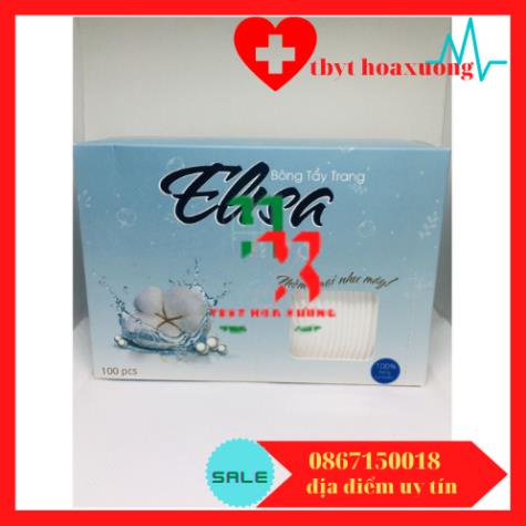 [Cao Cấp] Bông Tẩy Trang Chuyên Sâu Elisa Của Bảo Thạch Mềm Mịn 100 Miếng