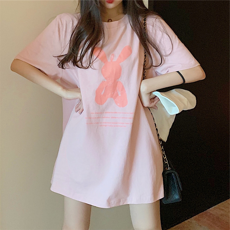 Áo Thun Nữ Dáng Dài Form Rộng Phong Cách Hàn Quốc
