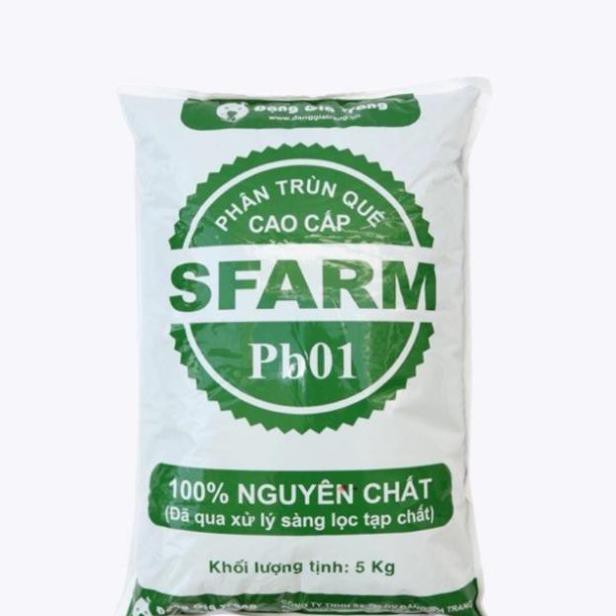 Phân trùn quế cao cấp S-FARM PB01. (5kg)