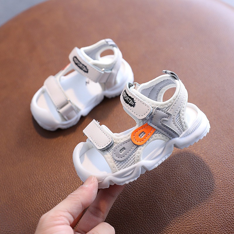 Dép quai hậu cho bé SANDAL SPORT da mềm đế chống trơn mũi cao