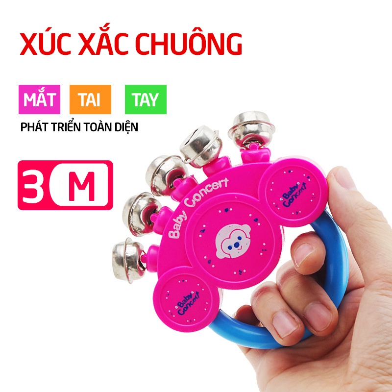 Xúc xắc lục lạc phát triển trí tuệ bé sơ sinh