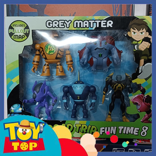 Đồ chơi nhân vật mô hình Ben 10 người ngoài hành tinh anh hùng Grey Matter mã 0855A
