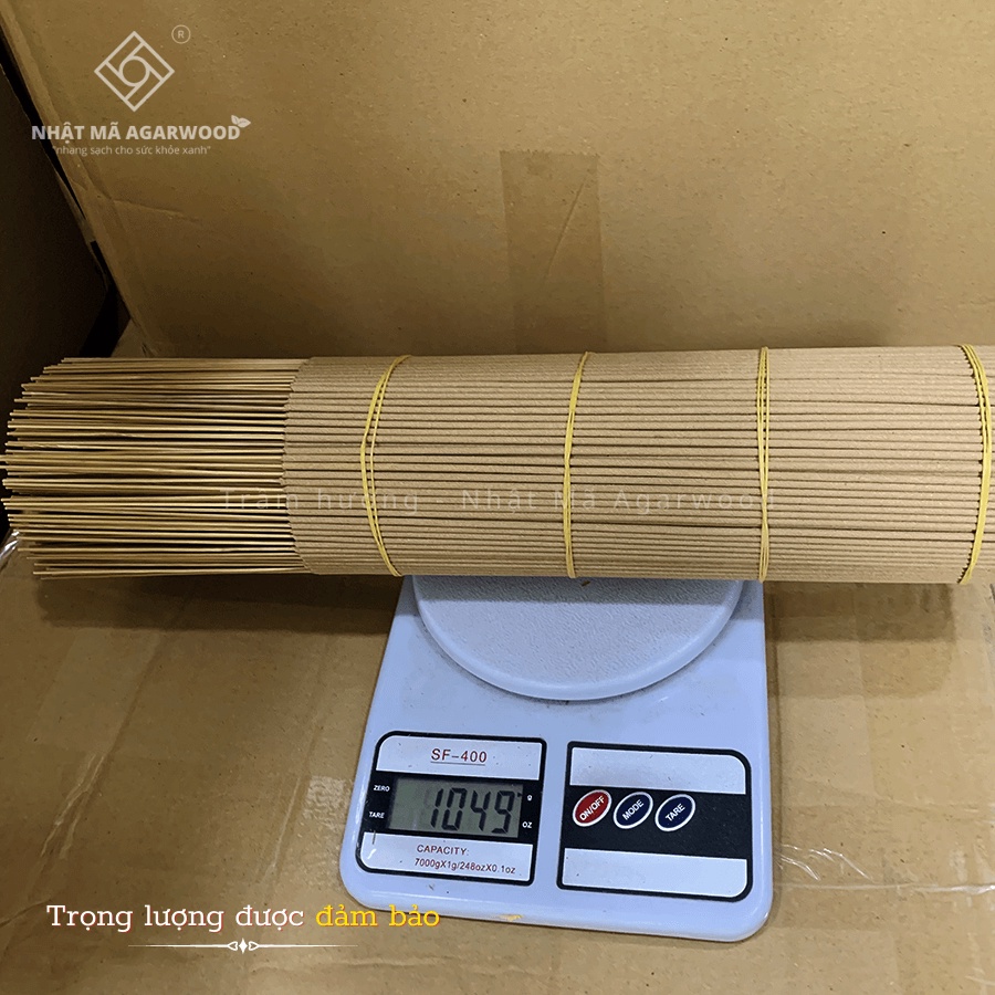 Nhang sạch trầm hương - Nhật Mã Agarwood - 1kg/890 cây - Tăm Mộc