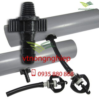 Nối khởi thủy 10ly có ren ngoài, nối ren côn 10ly nối ống PE 10ly, bịch 100 cái