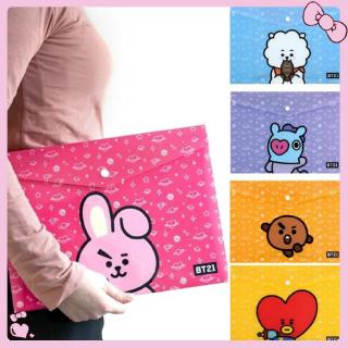 BTS BT21 Túi Đựng Tài Liệu Khổ A4 In Hình Nhân Vật Bt21 Của Bts