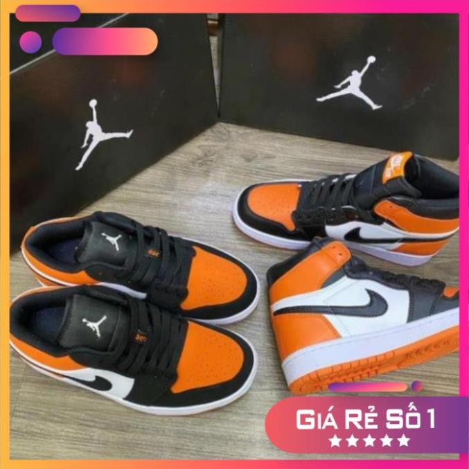 Giày thể thao Jordan 1 cam đen - Hot trend 2021