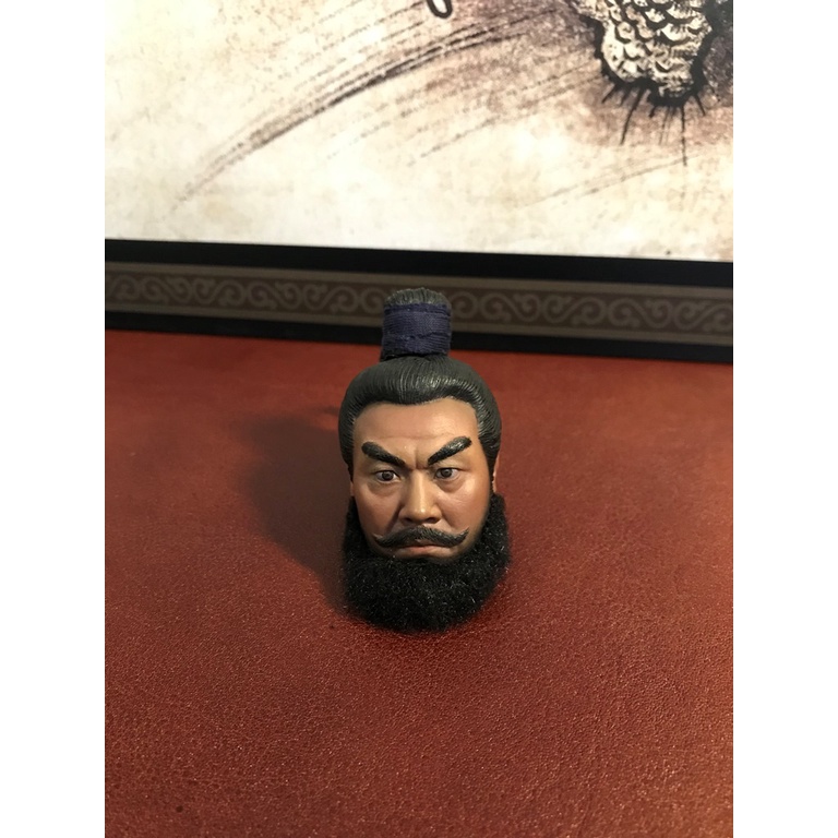 mô hình 1/6 cổ trang nam head trương phi 303toys kèm búi