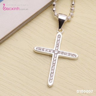 Mặt dây chuyền bạc Ý 925 Bạc xinh Huệ Ngân - Mặt chữ thập D150007