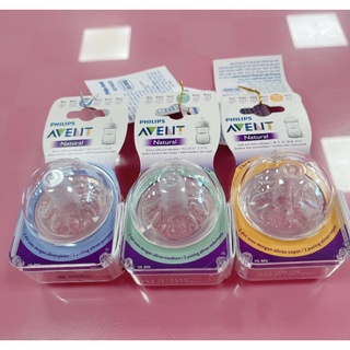 Núm ti thay thế bình Philips Avent Naural cổ rộng - đủ số 1,2,3,4