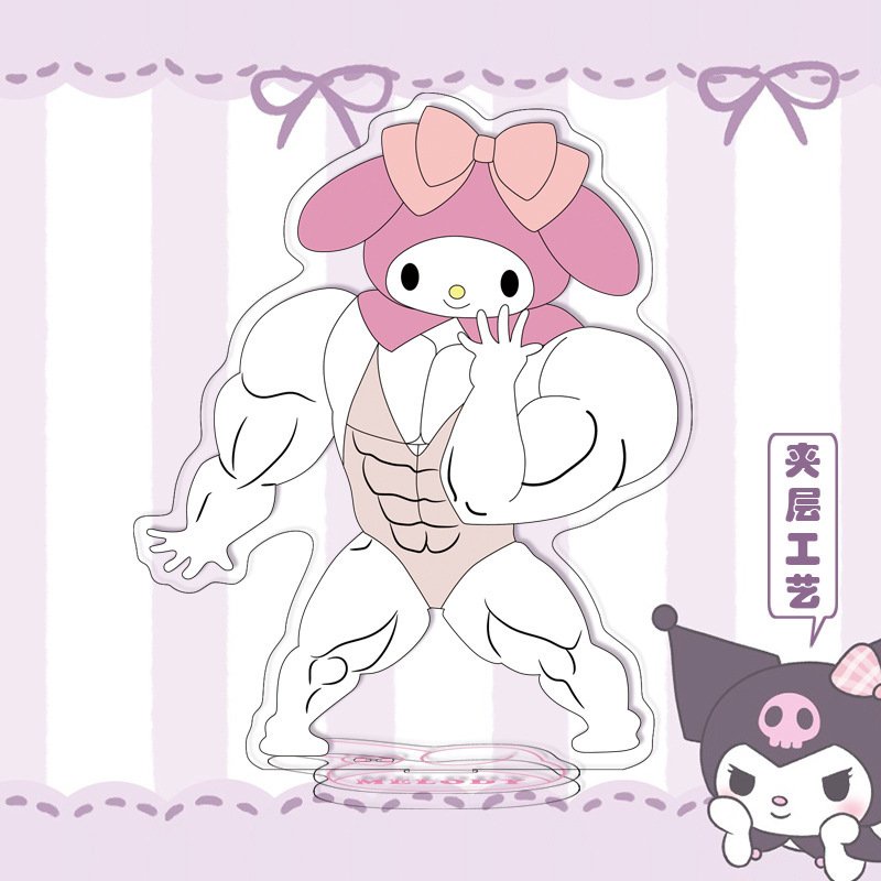 Standee KUROMI MELODY CINNAMOROLL Sanrio ver CƠ BẮP LỰC ĐIỀN acrylic anime mica chibi mô hình