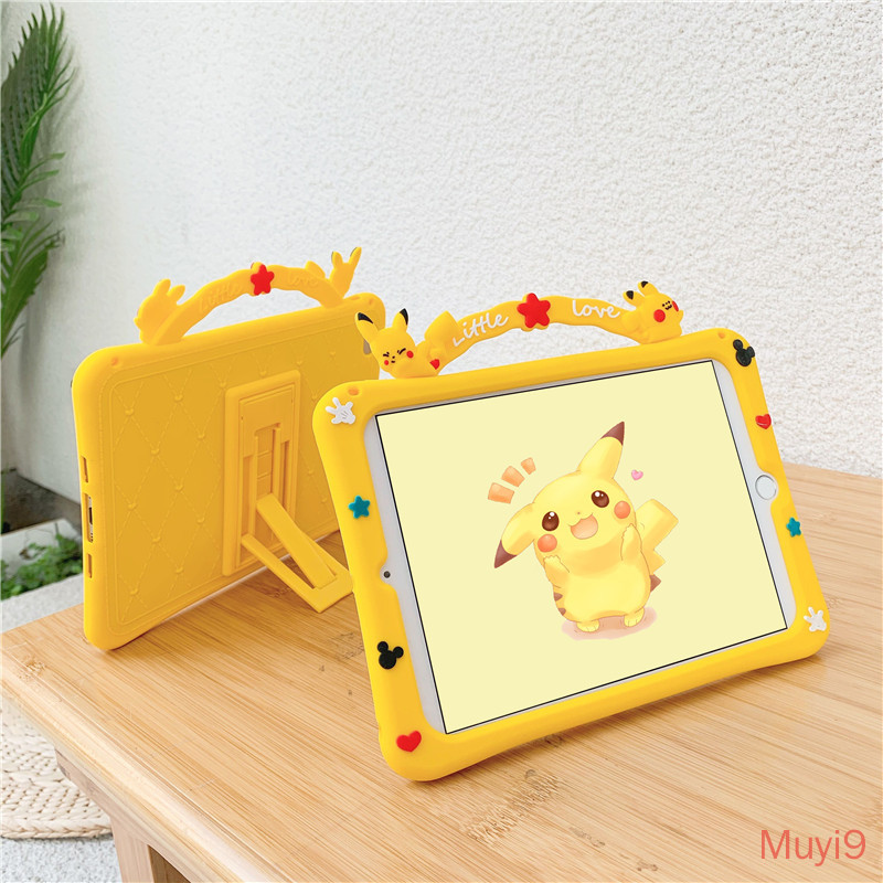 Ốp máy tính bảng họa tiết hoạt hình Pikachu cho IPad 2018 Mini1/2/3 Mini4 Mini5 iPad6/iPad 2/3/4/6
