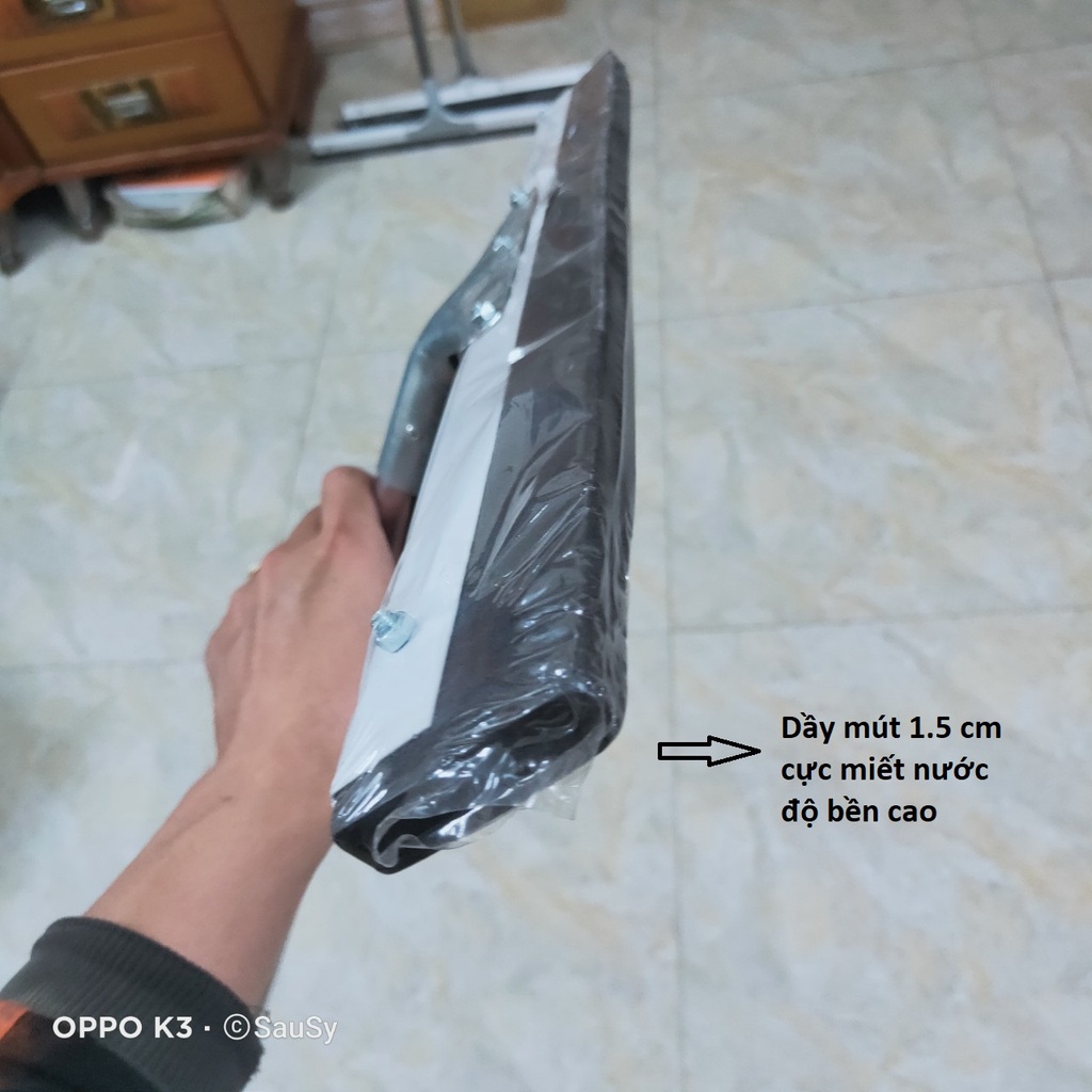 Cây chổi gạt nước sàn nhà, lau kính cán Inox đa năng dùng trong gia đình