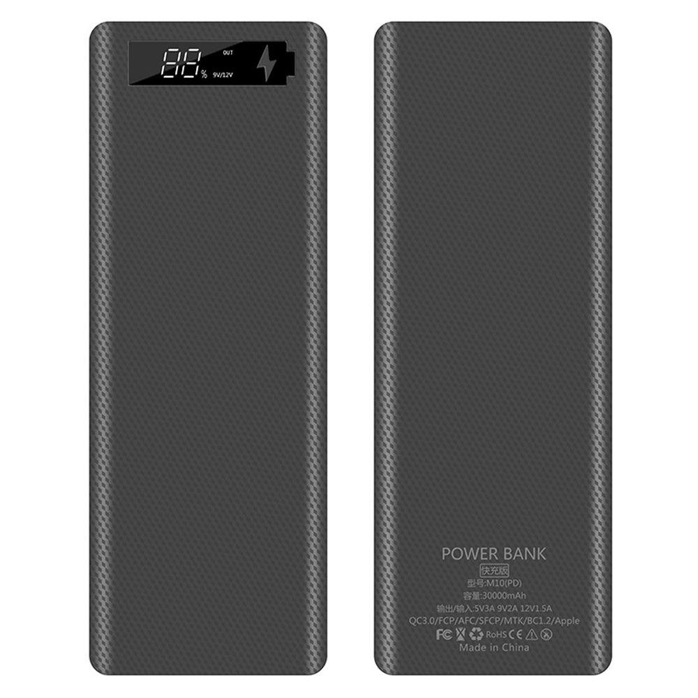 Hộp Đựng Pin Sạc Dự Phòng PD QC 3.0 10 X 18650 Màn Hình LCD Ốp