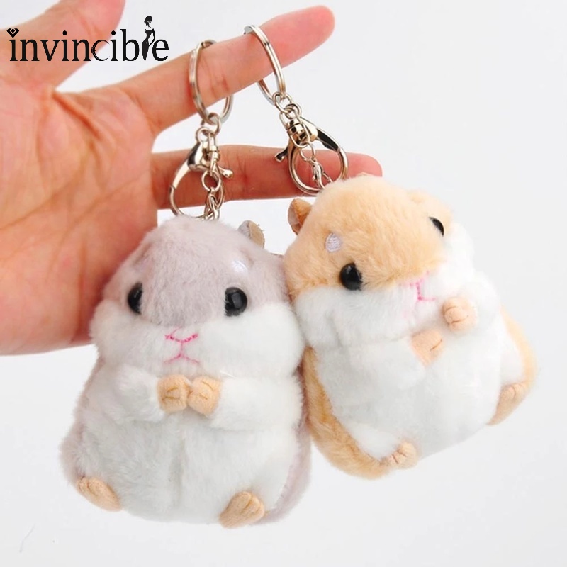 Móc Khóa Hình Chú Chuột Hamster Nhồi Bông Dễ Thương