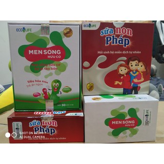 Combo men sống hữu cơ và sữa non pháp ecolife (hộp 30 gói) hỗ trợ bé ăn ngon,tiêu hoá tốt,miễn dịch khoẻ mạnh