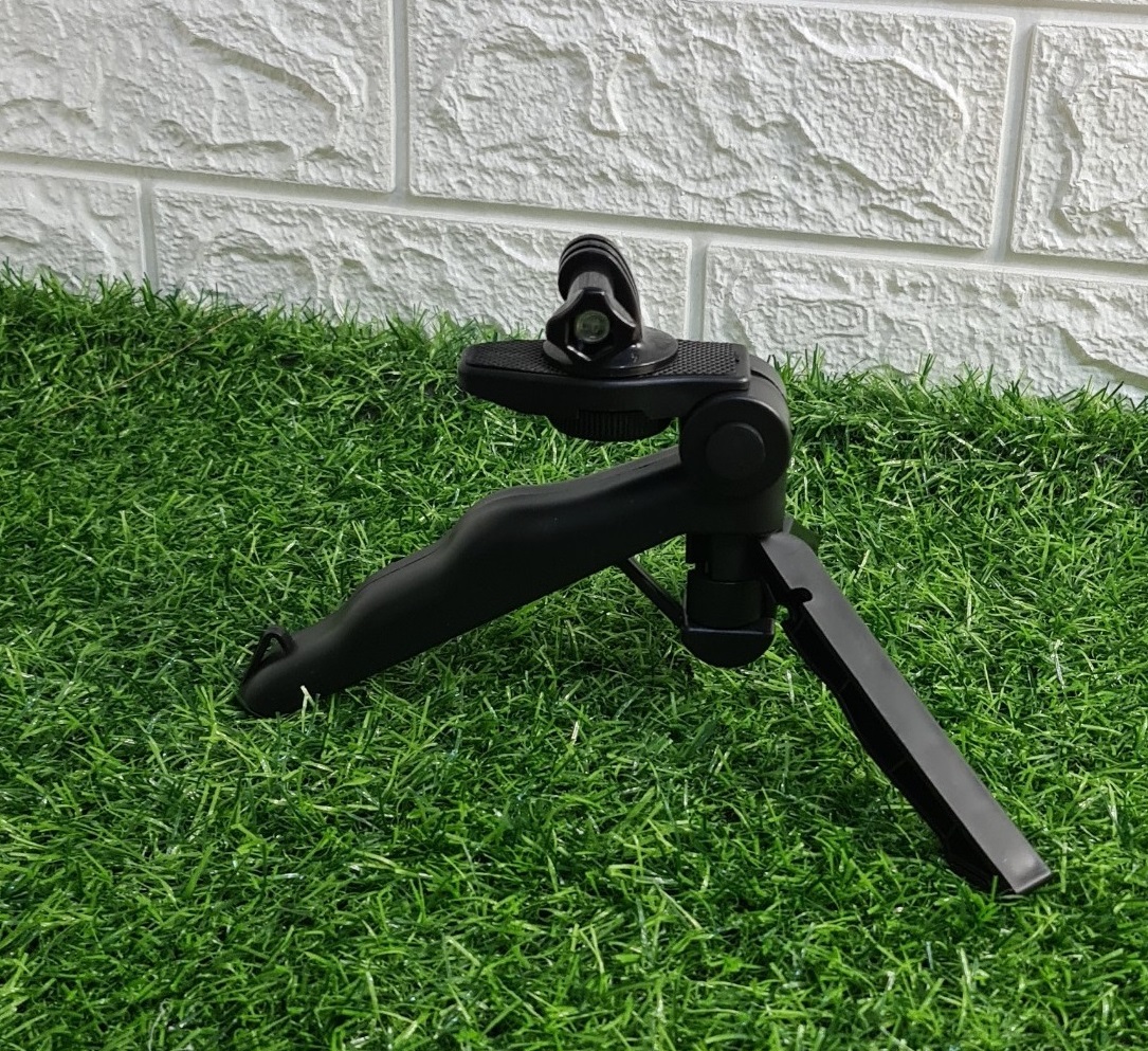 Tay cầm kiêm tripod mini gài go pro có vít dài và đầu chuyển Gp03 chân cài camera