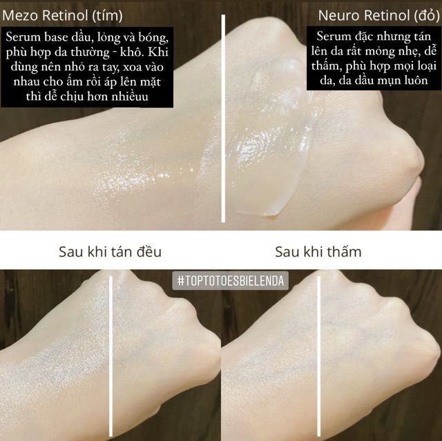 Serum Bielenda Retinol Neuro/ Mezo Skin Clinic trẻ hoá, làm da căng bóng, mờ thâm sẹo