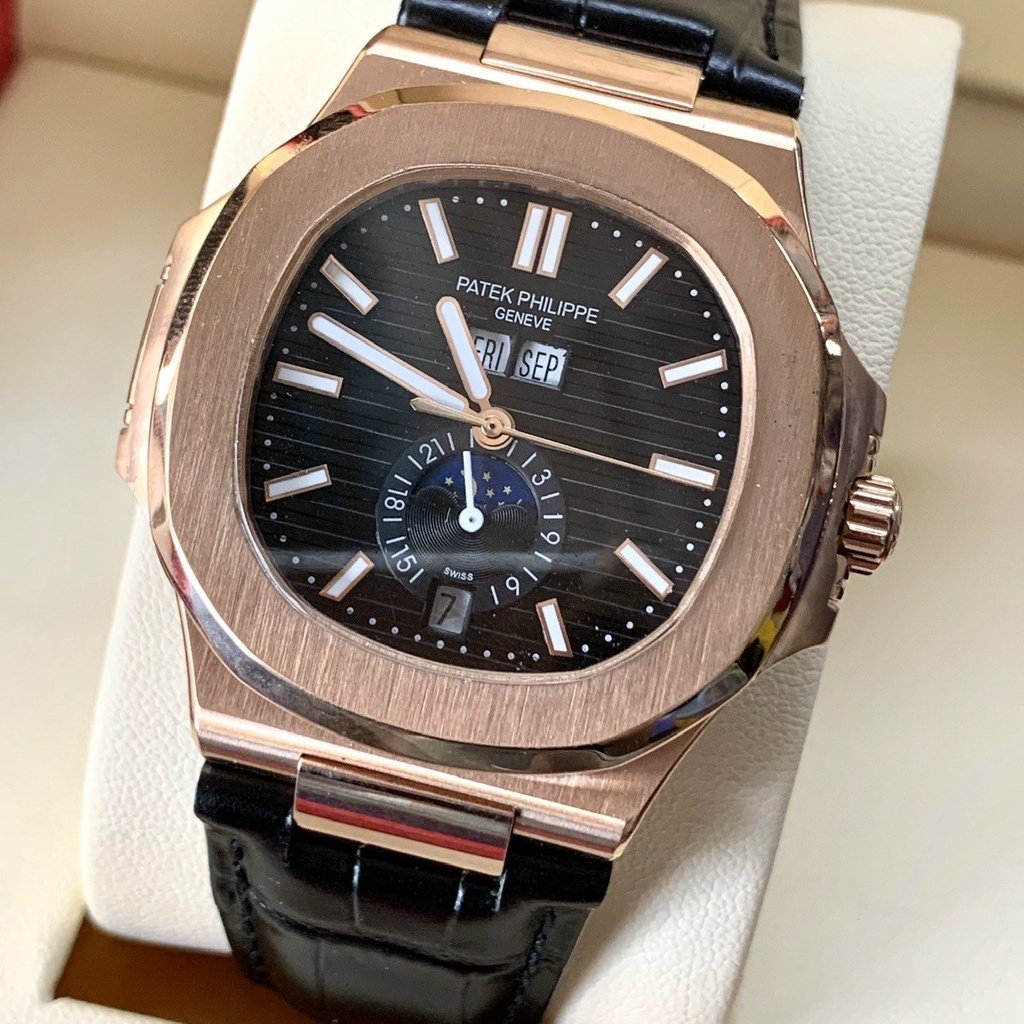 Đồng hồ nam Automatic cơ máy nhật Patek vuông trơn size 42mm bảo hành 24 tháng
