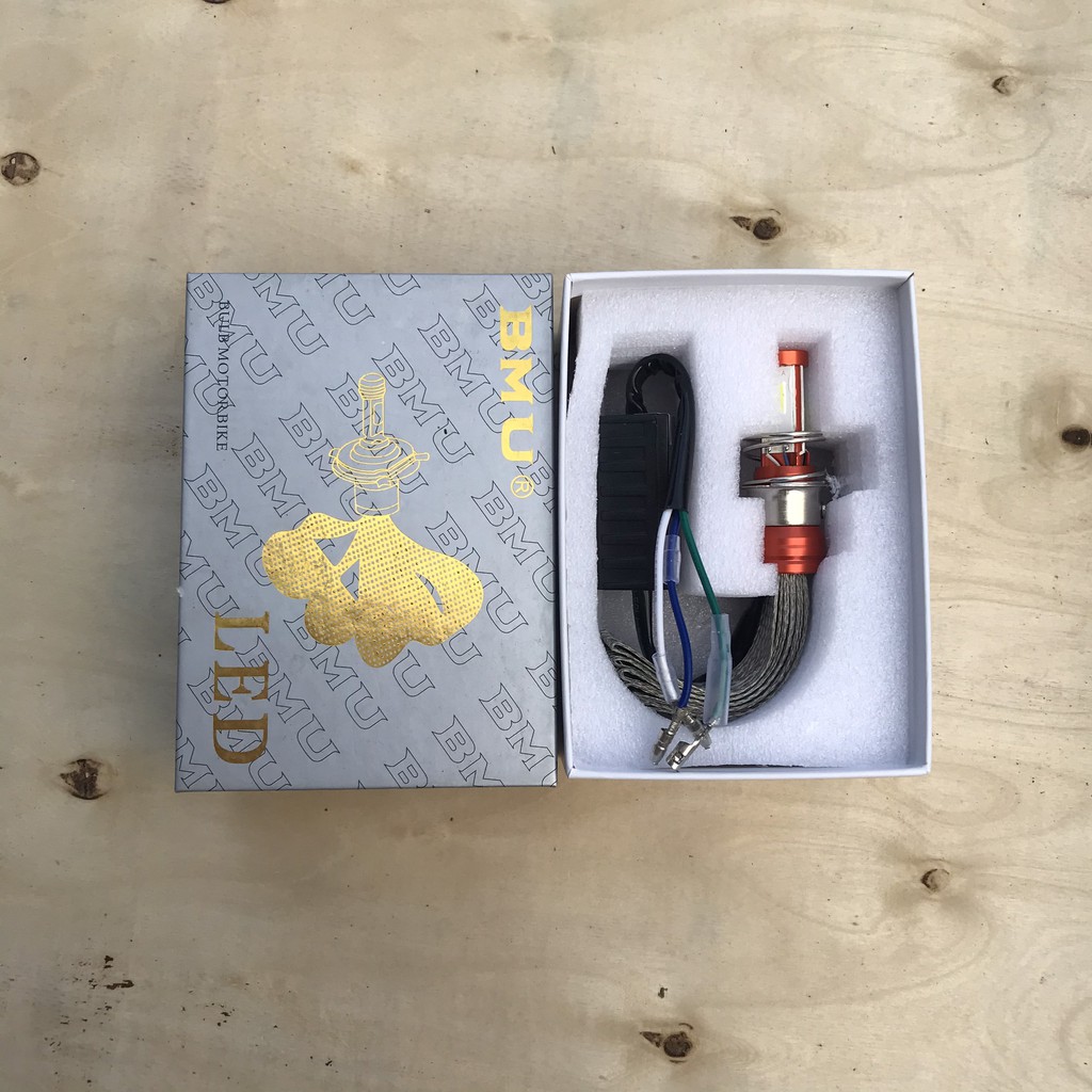 Bóng đèn pha BMU 3 tim cho xe máy chấn H4-T19 siêu sáng