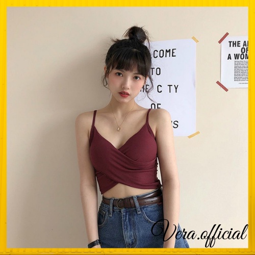 Áo lót nữ, áo bra đan chéo ngực 2 dây mảnh lạ mắt, gân tăm quyến rũ_QBD5