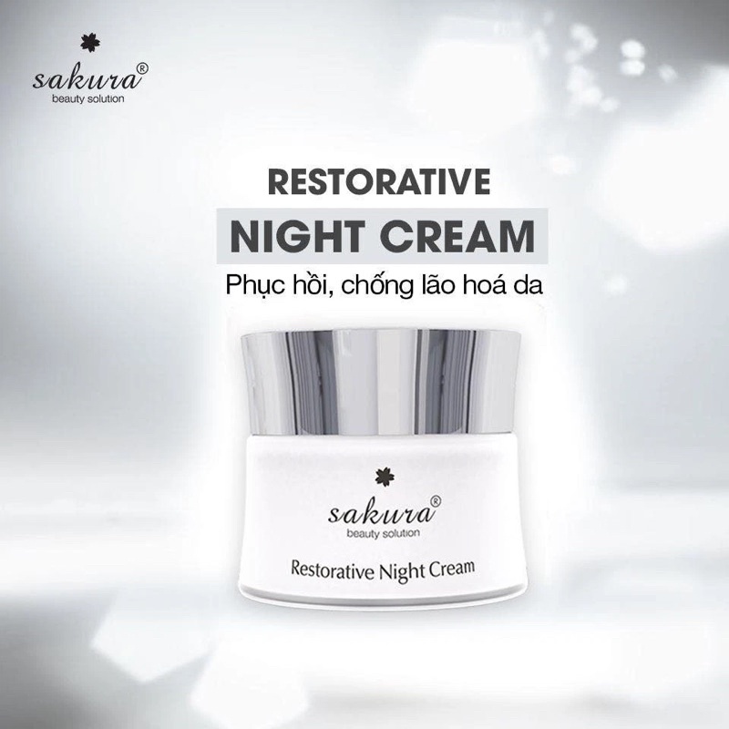 Kem dưỡng phục hồi da, làm chậm quá trình lão hóa ban đêm Sakura Restorative Night Cream