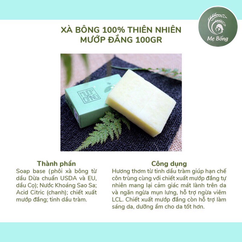 Combo 2 bánh xà bông nghệ mướp đắng giúp dưỡng da, ngừa mụn, giảm thâm