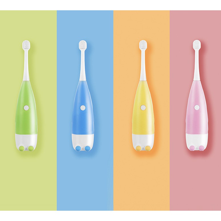 Bàn chải đánh răng Tự Động Focus KIDS dễ thương cho bé 2- 8 tuổi - nhựa ABS an toàn dùng Pin AAA