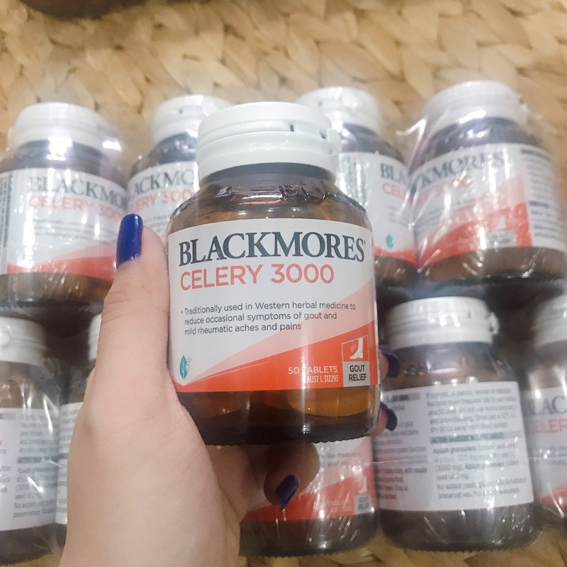 [Hàng Chuẩn ÚC] Blackmores Celery 3000mg - Viên uống phòng bệnh và hỗ trợ điều trị Gout 50 viên DATE 2022, 2023