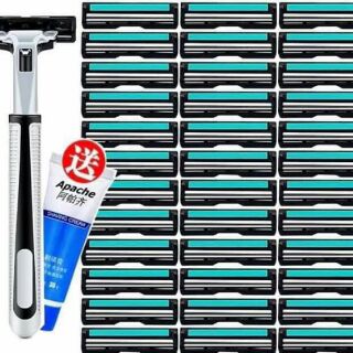 bộ dao cạo râu lưỡi kép 36 chi tiết tặng kèm kem cạo