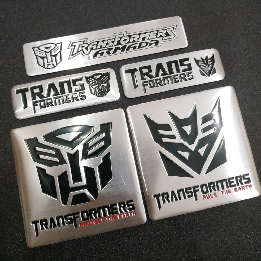 [Mã LIFEAUMAY giảm 10% tối đa 30k đơn 150k] Tem nhôm dán xe Transformer nhiều kích thước cực chất