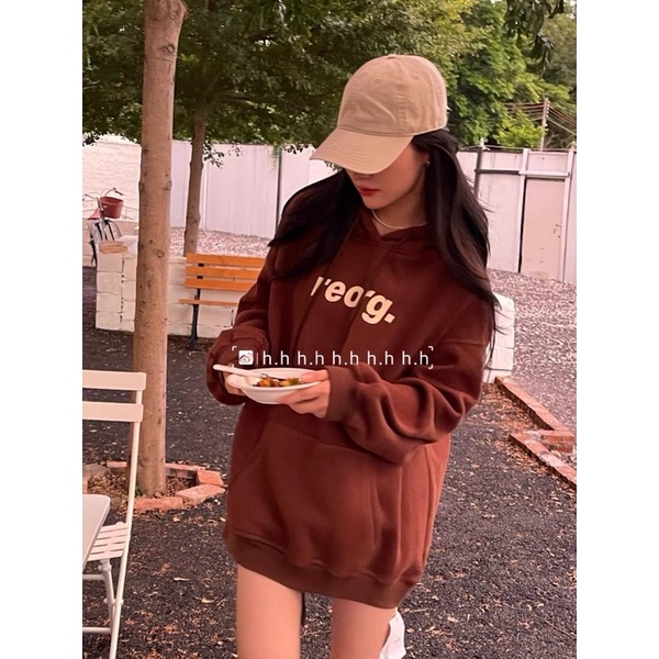 Áo Hoodie Nỉ Bông Dài Tay Unisex Chữ reorg•