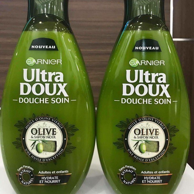 Sữa tắm giữ ẩm dưỡng da Garnier Ultra Doux Douche Soin Olive 500ml Ouibeaute