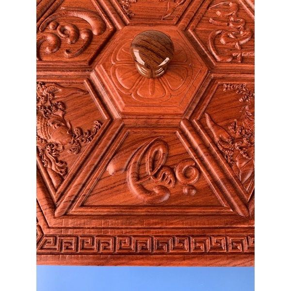 Hộp Mứt Tết Gỗ Hương Lào Cao Cấp Kích Thước 31x27x12cm