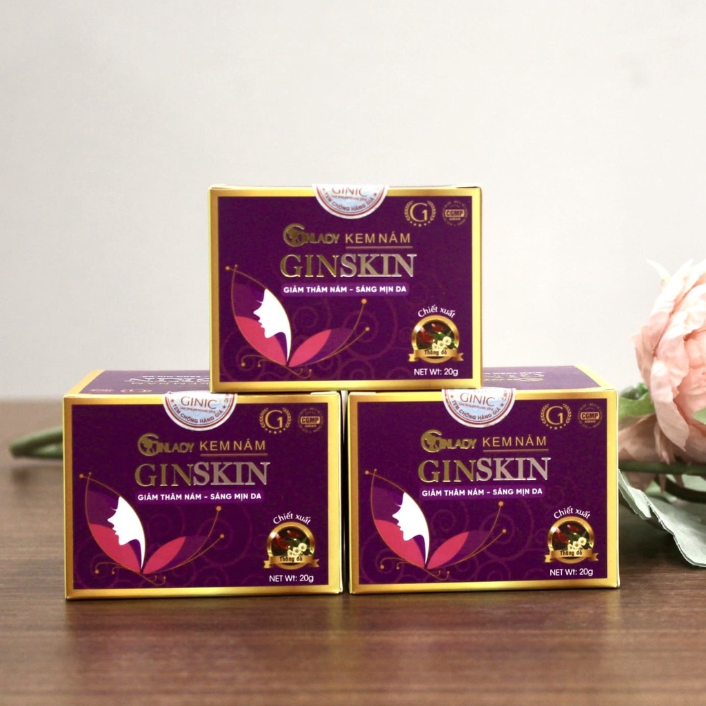 Kem Nám GINSKIN 20G – Tác Động Trực Tiếp Trên Bề Mặt Da, Giảm Nám Hiệu Quả, Kem Bôi Cả Ngày Lẫn Đêm