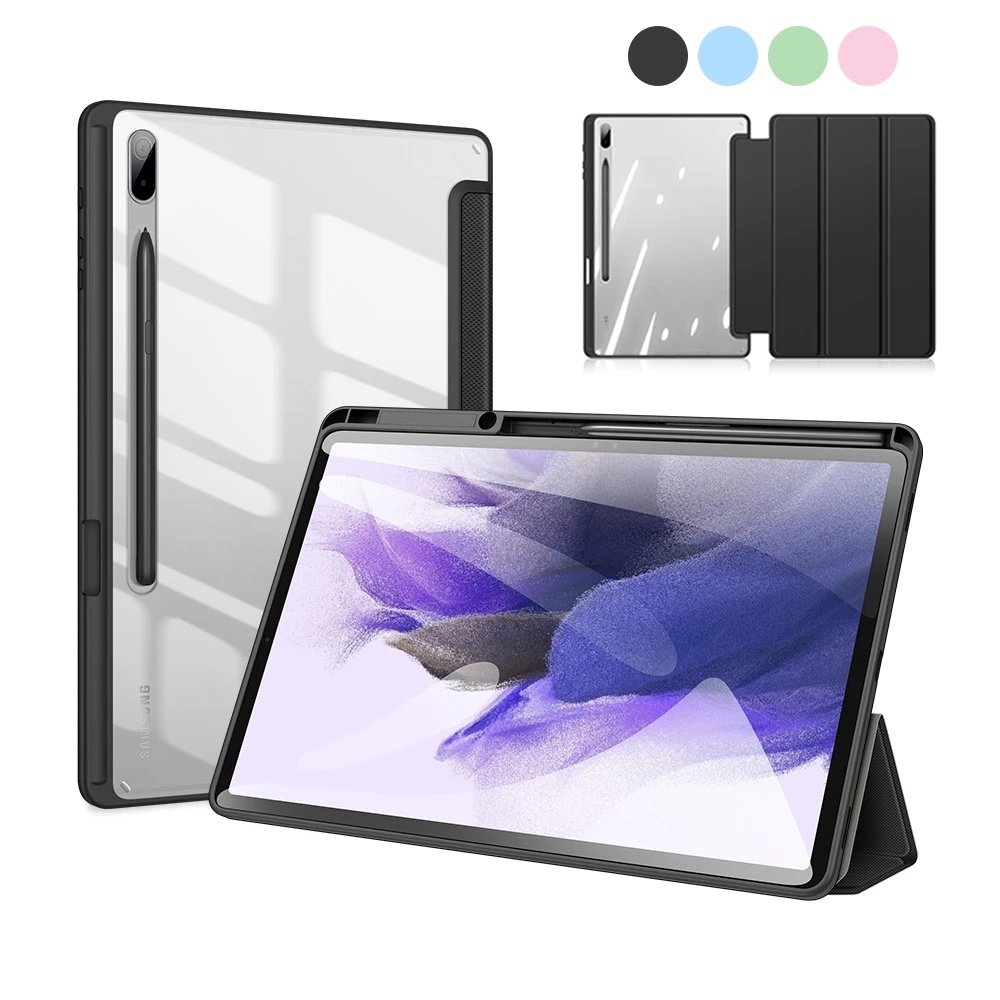 Ốp Máy Tính Bảng Nắp Lật Mặt Acrylic Mỏng Cho Samsung Galaxy Tab S8 Ultra S8 Plus S7 FE S6 Lite A8 10.5 A7 10.4