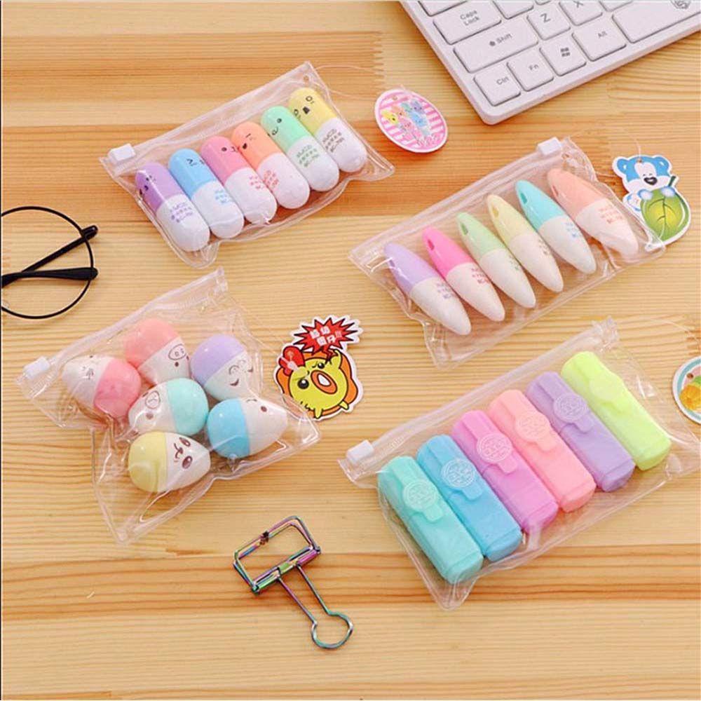 PEWANY Bút Đánh Dấu Bắt Sáng Dạng Thạch Hình Nấm Dễ Thương